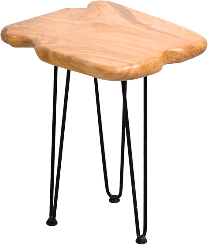 Mesa de apoio em madeira natural